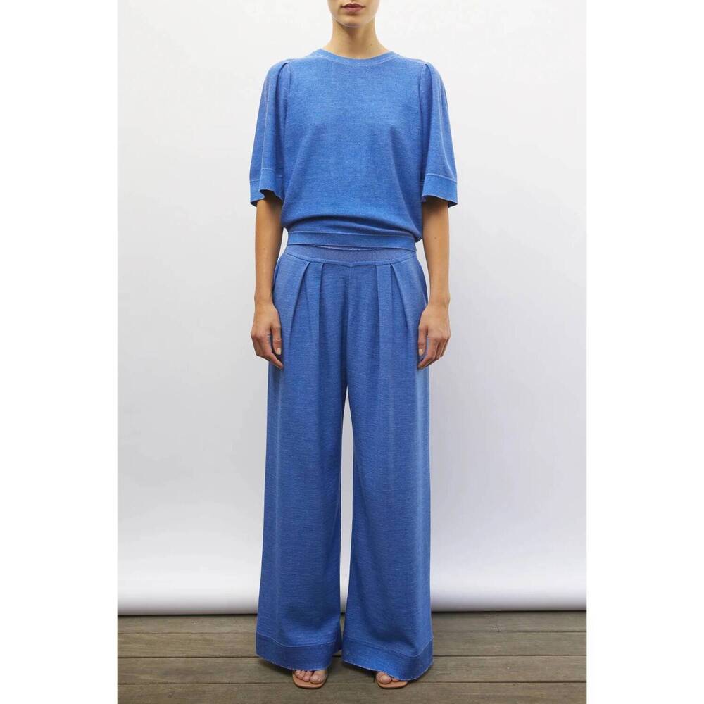 NEW MOLLI lauren fluid knit trouser pants in royal